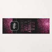 Wenn Funkelnd und rosa ich es gewollt Monogramm Yogamatte (Vorderseite (Horizontal))