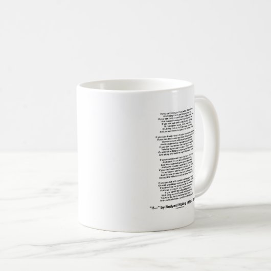 Wenn Gedicht durch Rudyard Kipling (inspirierend Kaffeetasse (VorderseiteRechts)