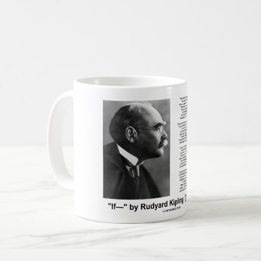 "Wenn" Gedicht durch Rudyard Kipling Kaffeetasse (Vorderseite Links)