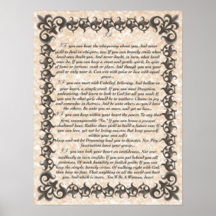 WENN Gedicht für junge Frauen u. Mädchen Poster