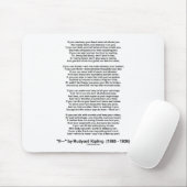 Wenn Gedicht von Rudyard Kipling (inspirierendes G Mousepad (Mit Mouse)