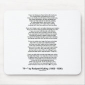 Wenn Gedicht von Rudyard Kipling (inspirierendes G Mousepad (Vorne)