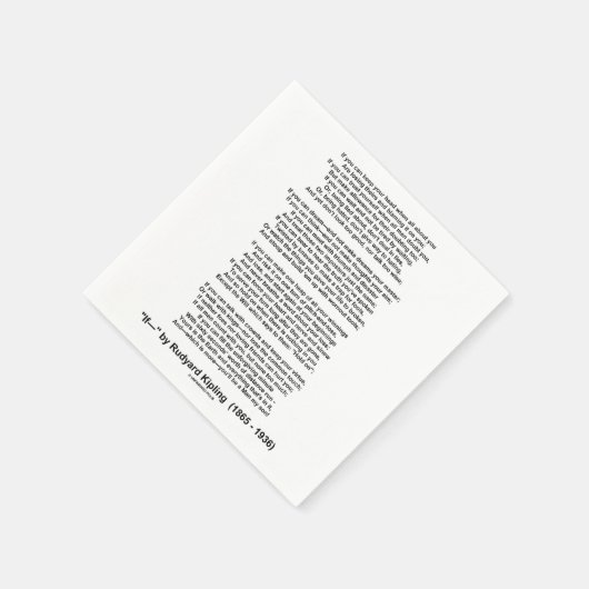 Wenn Gedicht von Rudyard Kipling (inspirierendes G Serviette (Ecke)