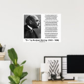 Wenn Gedicht von Rudyard Kipling (Kipling-Bild) Poster (Heimbüro)