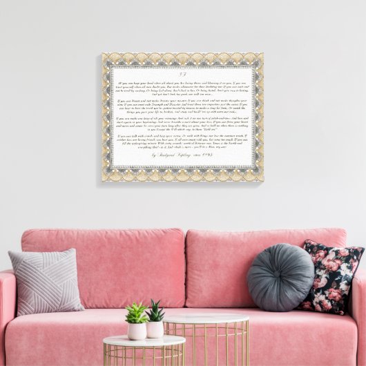 Wenn Gedicht von Rudyard Kipling Leinwanddruck (Insitu (Wohnzimmer))