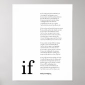 Wenn Gedicht von Rudyard Kipling Poster (Vorne)