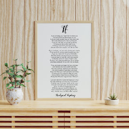 Wenn Gedicht von Rudyard Kipling Poster