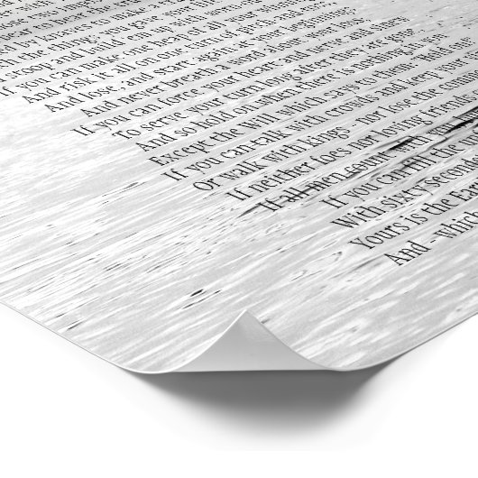 Wenn Gedicht von Rudyard Kipling Poster (Ecke)