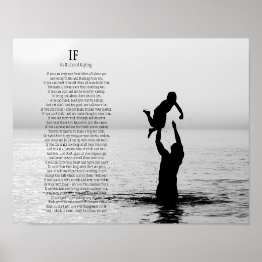 Wenn Gedicht von Rudyard Kipling Poster (Vorne)
