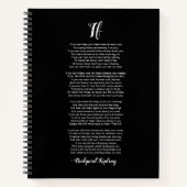 Wenn Gedicht von Rudyard Schwarz und Weiß kippt Notizblock (Vorderseite)