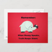 Wenn Geld spricht.. Postkarte (Vorne/Hinten)