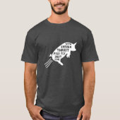 Wenn genug gestoßen sind, fliegen Schweine T-Shirt (Vorderseite)