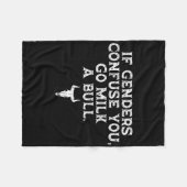 Wenn Geschlechter dich verwirren, wird Milch ein B Fleecedecke (Vorderseite (Horizontal))