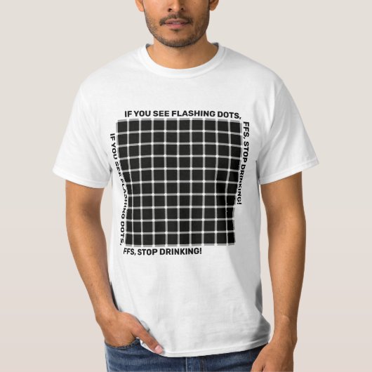 Wenn Gitterillusion Punkte u c blinkende T-Shirt (Vorderseite)