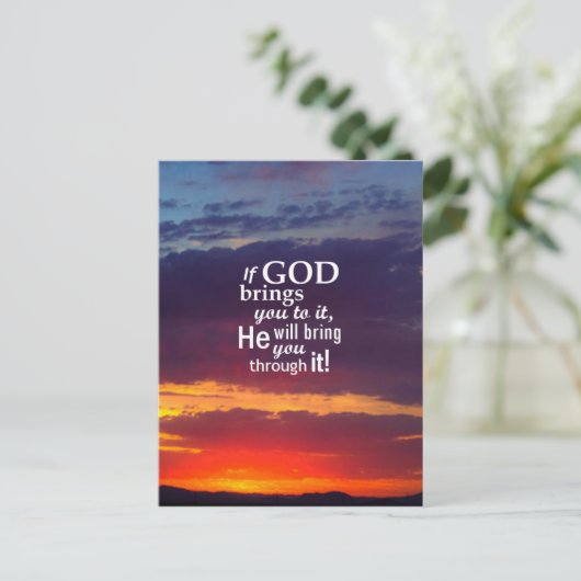 Wenn GOD Sie dazu bringt Postkarte (Stehend Vorderseite)