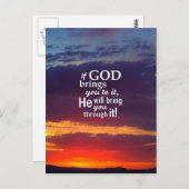 Wenn GOD Sie dazu bringt Postkarte (Vorne/Hinten)