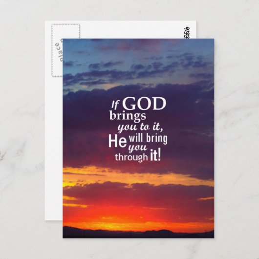 Wenn GOD Sie dazu bringt Postkarte (Vorne/Hinten)