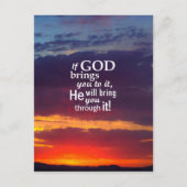 Wenn GOD Sie dazu bringt Postkarte (Vorderseite)