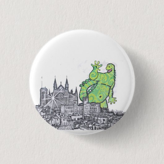 Wenn Godzilla sich von Mallorca war Button (Vorderseite)