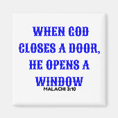 WENN GOTT DIE TÜR SCHLIESST, ÖFFNET ER DAS FENSTER MAGNET (Vorne)