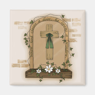 Wenn Gott eine Tür schließt, öffnet er ein Fenster Magnet