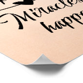 Wenn Gott eintritt, geschehen Wunder Zitat Poster (Ecke)