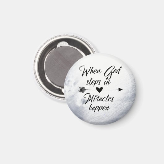 Wenn Gott eintritt, zitieren Wunder, die passieren Magnet (Vorderseite/Rückseite)