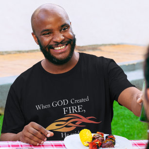 Wenn Gott erschaffen Feuer Lasse haben eine GRILLE T-Shirt