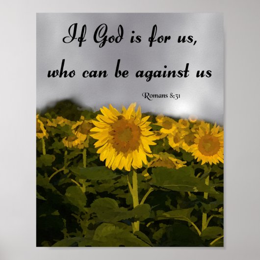 Wenn Gott für uns ist, Bibelverse Poster (Vorne)