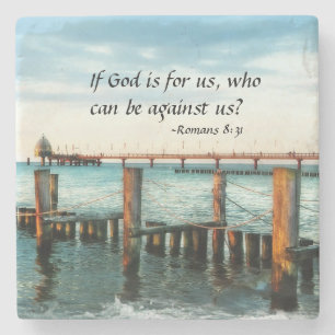 Wenn Gott für uns ist, der gegen uns sein kann Röm Steinuntersetzer