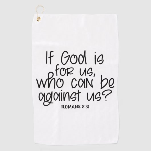 Wenn Gott für uns ist, wer kann gegen uns sein? Rö Golfhandtuch (Vorderseite)