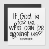 Wenn Gott für uns ist, wer kann gegen uns sein? Rö Magnetkarte (Vorne/Hinten)