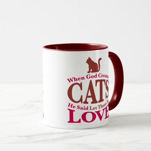 Wenn Gott Katzen erschaffen hat Tasse (VorderseiteRechts)