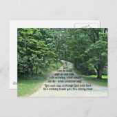 Wenn Gott mit uns laufen und mit uns reden würde.. Postkarte (Vorne/Hinten)