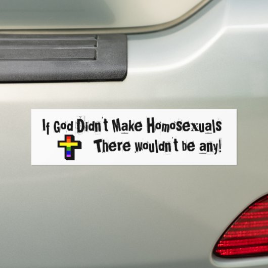 Wenn Gott nicht Homosexuelle… machte Autoaufkleber (Auf Auto)