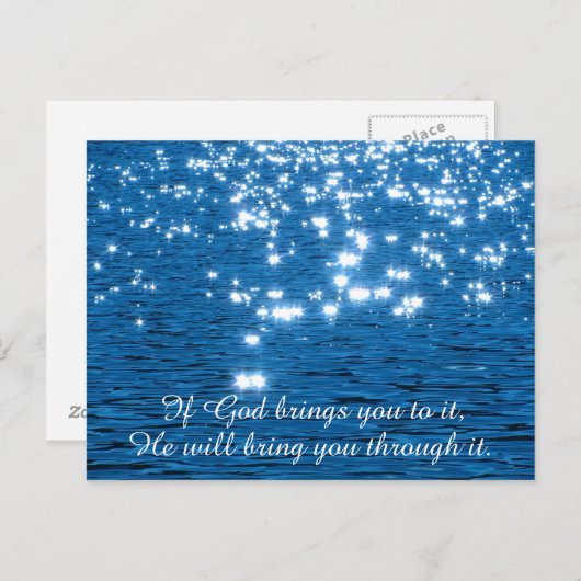 Wenn Gott Sie zu einem Christlichen Zitat bringt Postkarte (Vorne/Hinten)