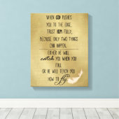 Wenn Gott Sie zum Zitat bringt Leinwanddruck (Insitu (Holzboden))