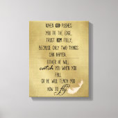 Wenn Gott Sie zum Zitat bringt Leinwanddruck (Vorderseite)