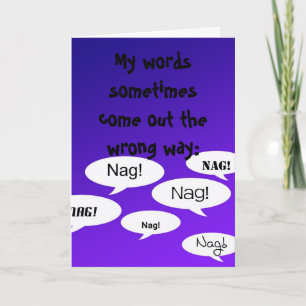 Wenn gut, kommt Gezeter falsch heraus Karte