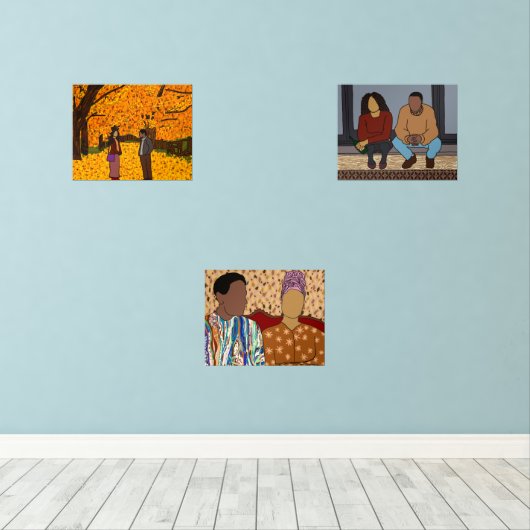 Wenn Hakeem Met Sade Art Print Set (Holzboden)