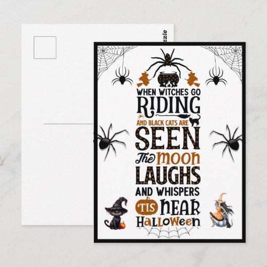 Wenn Hexen reiten Postkarte (Vorne/Hinten)