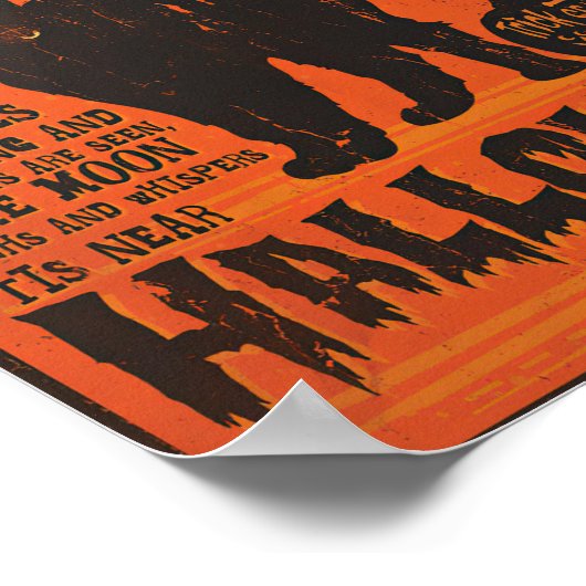 Wenn Hexen reiten und schwarze Katzen gesehen werd Poster (Ecke)