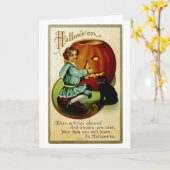 Wenn Hexen zu Halloween ablegen Karte (Gelbe Blume)