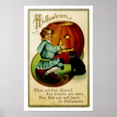 Wenn Hexen zu Halloween ablegen Poster (Vorne)