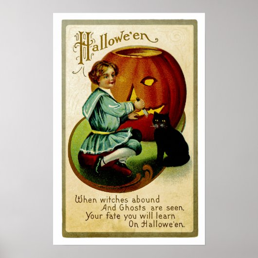 Wenn Hexen zu Halloween ablegen Poster (Vorne)