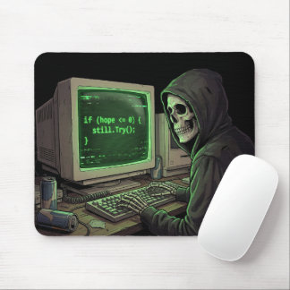Wenn Hoffnung <= 0 Immer noch versuchen | Cyberpun Mousepad