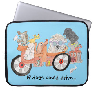 Wenn Hunde fahren könnten Laptopschutzhülle