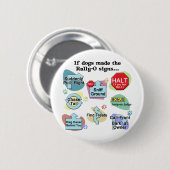 Wenn Hunde Kundgebungs-Zeichen machten Button (Vorne & Hinten)