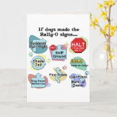 Wenn Hunde Kundgebungs-Zeichen machten Karte (Gelbe Blume)