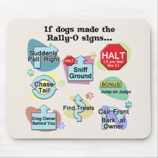 Wenn Hunde Kundgebungs-Zeichen machten Mousepad